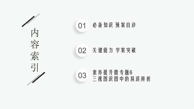 新教材2022版高考人教A版数学一轮复习课件：7.1　基本立体图形、直观图、几何体的表面积和体积02