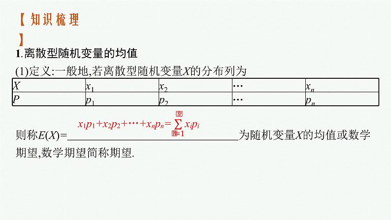 新教材2022版高考人教A版数学一轮复习课件：10.5　离散型随机变量的数字特征第4页