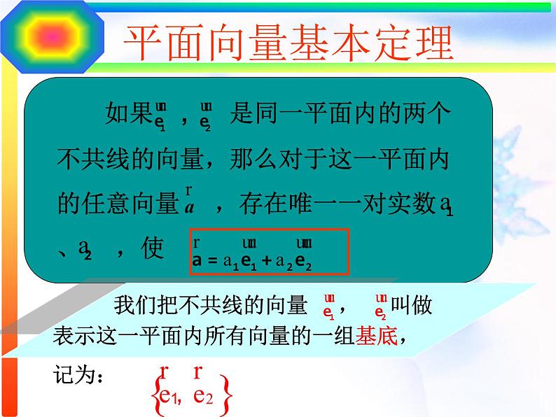 高中数学人教B版必修四 2.2.1 平面向量基本定理 课件（14张）05