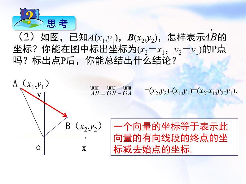高中数学人教B版必修四 2.2.2 向量的正交分解与向量的直角坐标运算 课件（18 张）第7页