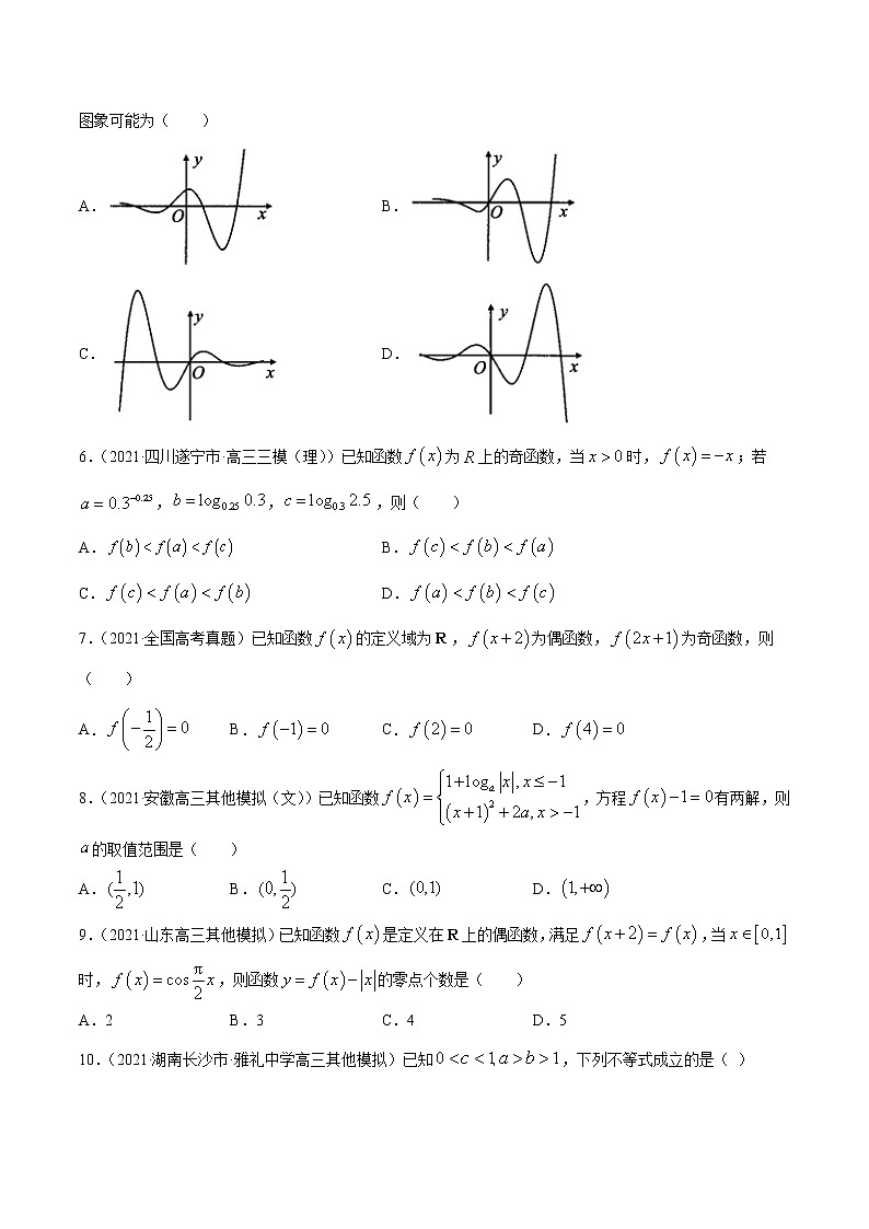 专题2.10《函数》单元测试卷  2022年高考数学一轮复习讲练测（新高考·浙江）02