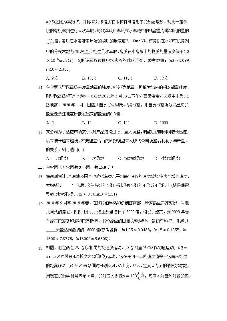 4.6函数的应用（二） 同步练习 人教B版（2019）高中数学必修二第3页