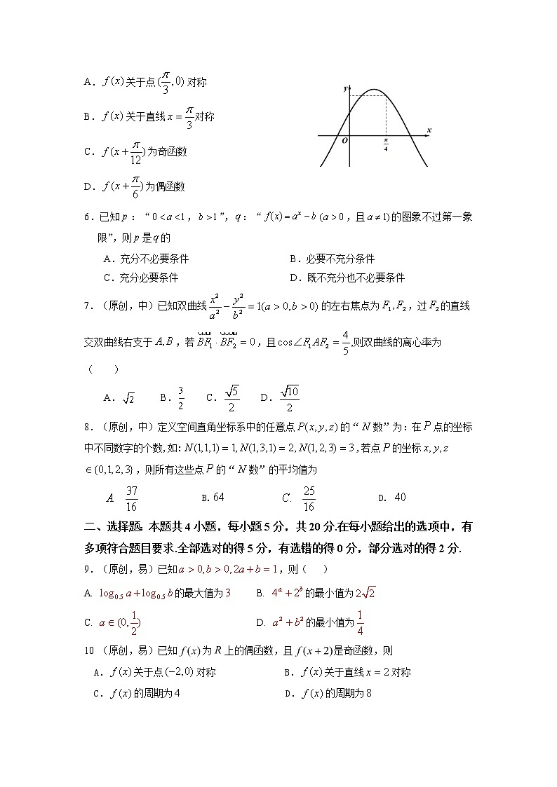 湖北省部分重点中学2022届高三上学期新起点联考数学试题 第2页