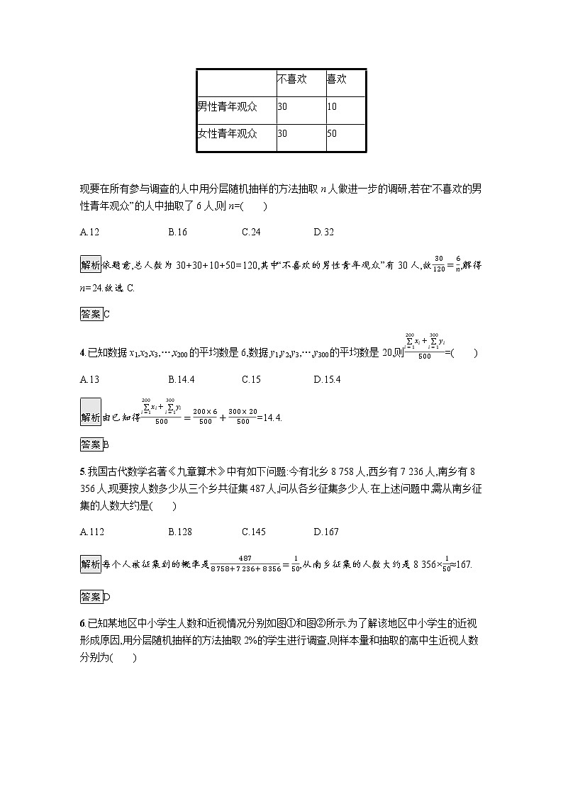 高中数学第9章统计9.1.2_9.1.3分层随机抽样获取数据的途径训练含解析新人教A版必修第二册第2页