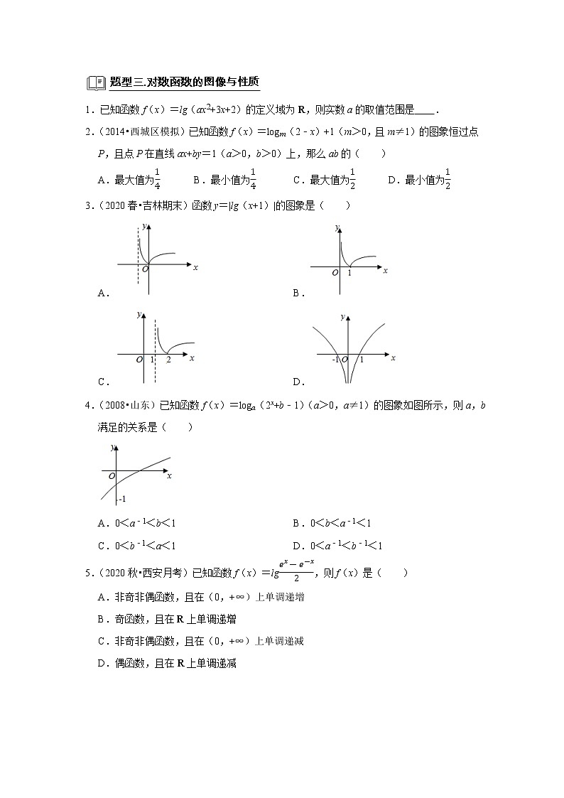 专题05 对数函数 题型归纳讲义-2022届高三数学一轮复习（原卷版）学案第3页