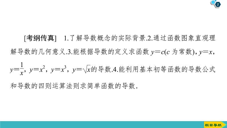 2022版高考数学一轮复习PPT课件：导数的概念及运算02
