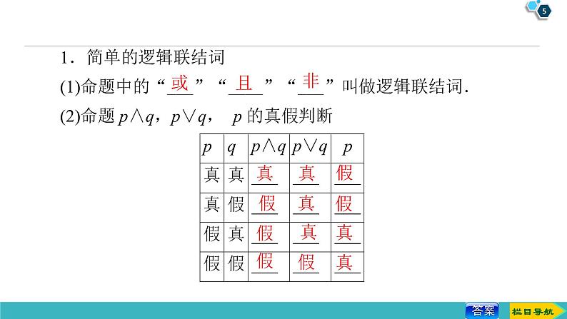 2022版高考数学一轮复习PPT课件：简单的逻辑联结词、全称量词与存在量词05