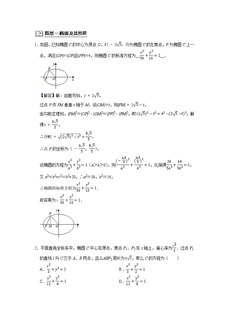 专题13椭圆 题型归纳讲义-2022届高三数学一轮复习（解析版）学案第2页