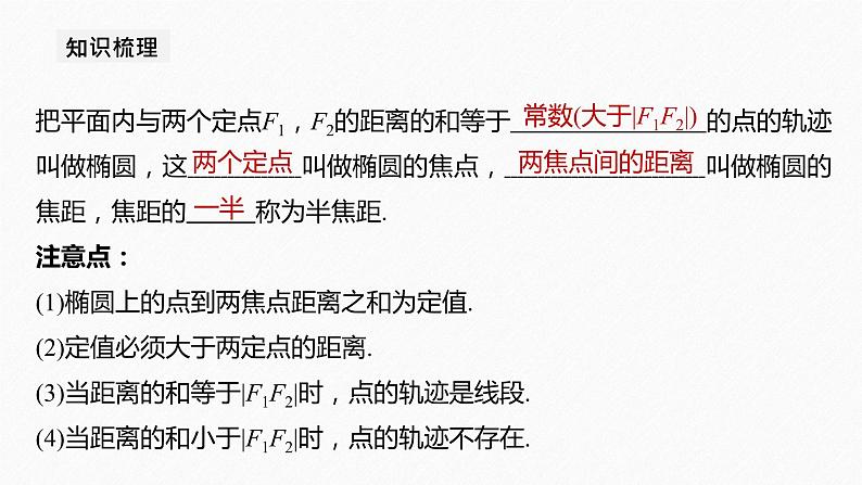 人教A版-选择性必修第一册 第三章 3.1.1 椭圆及其标准方程课件PPT第4页