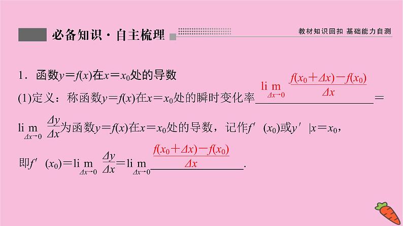 2022届新高考数学人教版一轮课件：第二章 第九节　导数概念及其运算03