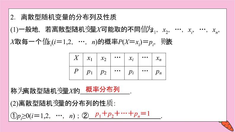 2022届新高考数学人教版一轮课件：第九章 第六节　离散型随机变量及其分布列04