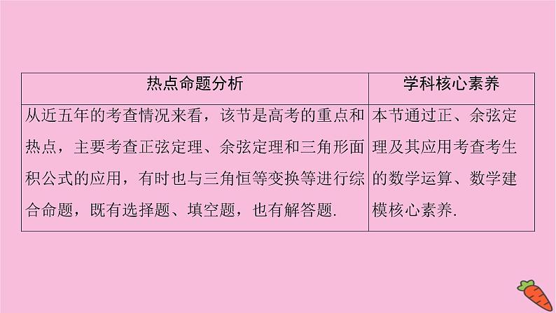 2022届新高考数学人教版一轮课件：第三章 第六节　正弦定理和余弦定理02