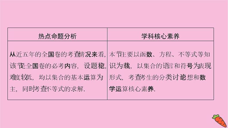 2022届新高考数学人教版一轮课件：第一章 第一节 集合02