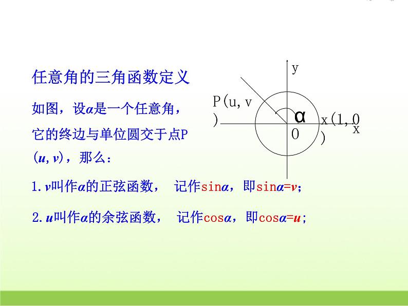 高中数学北师大版必修四 1.4.1 任意角的正弦函数、余弦函数的定义 课件（16 张）05