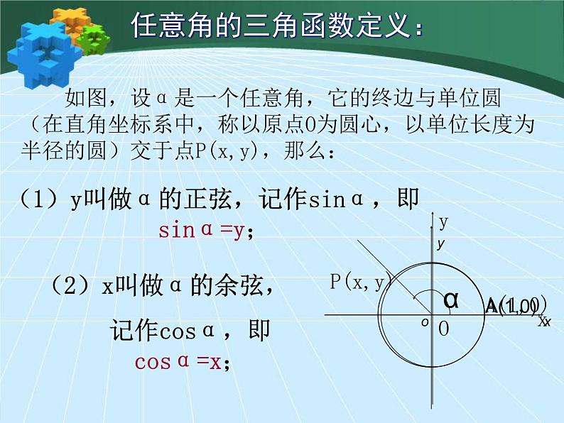 高中数学北师大版必修四 1.4.1 任意角的正弦函数、余弦函数的定义 课件（16张）第7页