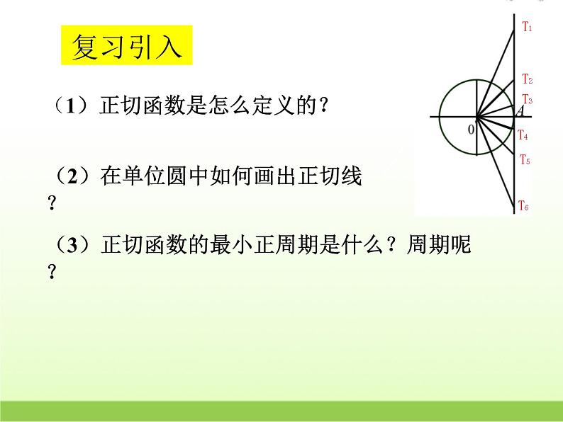 高中数学北师大版必修四 1.7.2正切函数的图像与性质 课件（15张）第2页