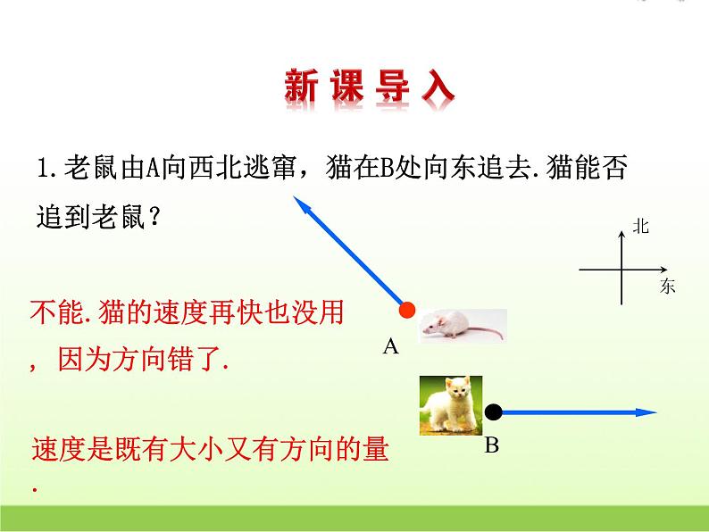 高中数学北师大版必修四 2.1.1位移、速度和力 课件（24张）第2页