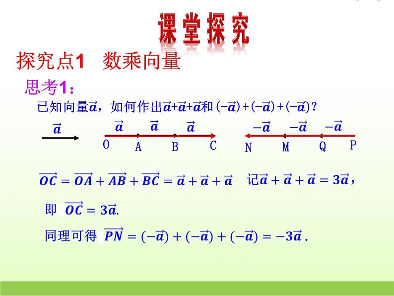 高中数学北师大版必修四 2.3.1数乘向量 课件（19张）07