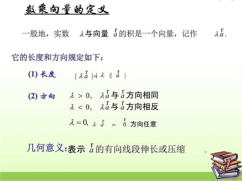 高中数学北师大版必修四 2.3.1数乘向量 课件（20张）第6页