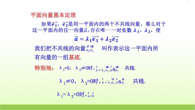 高中数学北师大版必修四 2.3.2平面向量基本定理 课件（22张）06