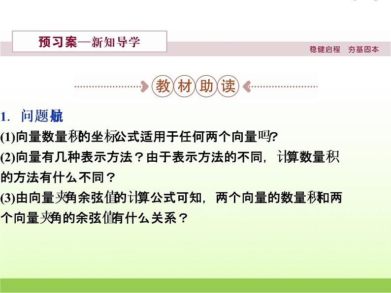 高中数学北师大版必修四 2.6平面向量数量积的坐标表示 课件（46张）02