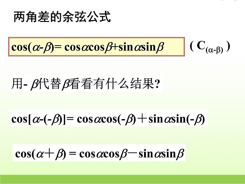 高中数学北师大版必修四 3.2.1两角差的余弦函数 课件（22张）06