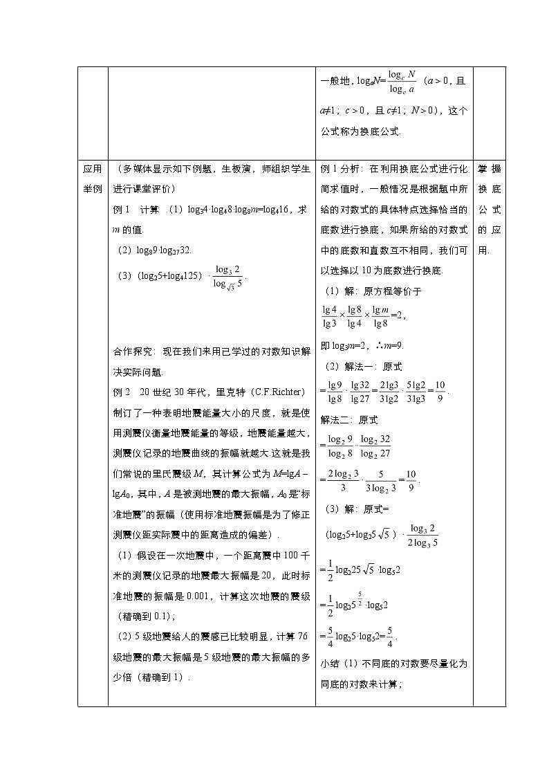 2021-2022高中数学人教版必修1教案：2.2.1对数与对数运算+（系列三）+Word版含答案第3页