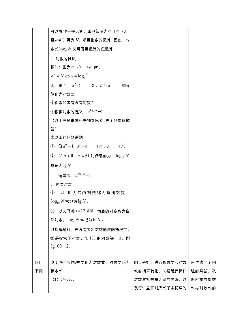 2021-2022高中数学人教版必修1教案：2.2.1对数与对数运算+（系列一）+Word版含答案03