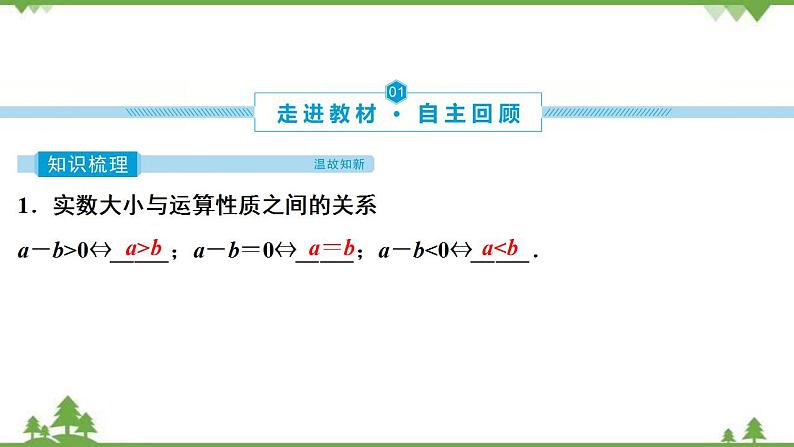 2022新高考数学（江苏专用）一轮总复习课件：第二章+第1讲　相等关系与不等关系第4页