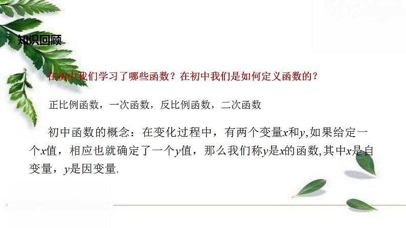 北师大版高中数学必修一第二章2.1函数的概念课件03