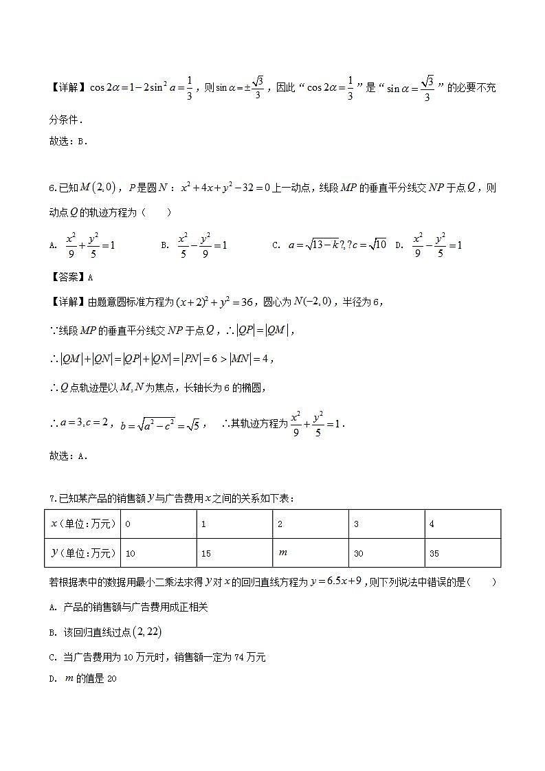 2020年四川绵阳二诊文科数学试题+答案第2页