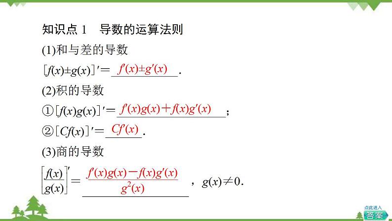 2020-2021学年新教材人教B版数学选择性必修第三册课件：第6章　6.1　6.1.4　求导法则及其应用第5页