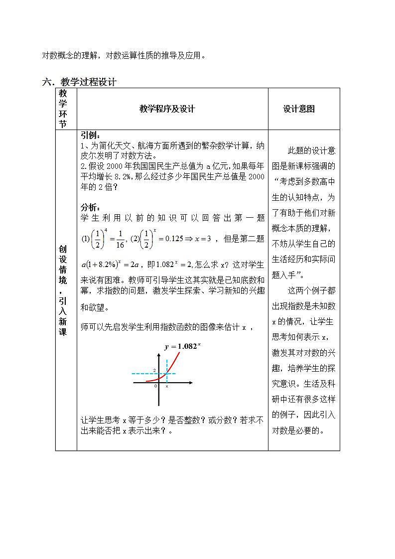 高中数学北师大版必修1 第三章 4.1 对数及其运算 教案1第2页