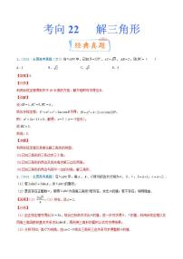 考向22 解三角形（重点）-备战2022年高考数学一轮复习考点微专题学案（新高考地区专用）