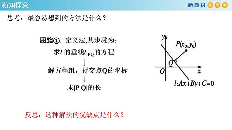 2021年人教版高中数学选择性必修第一册2.3.3《点到直线的距离公式》课件(共24张)(含答案)第4页