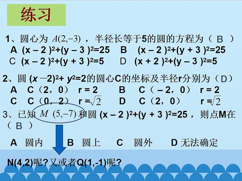 沪教版（上海）数学高二下册-12.2圆的方程（课件）第6页