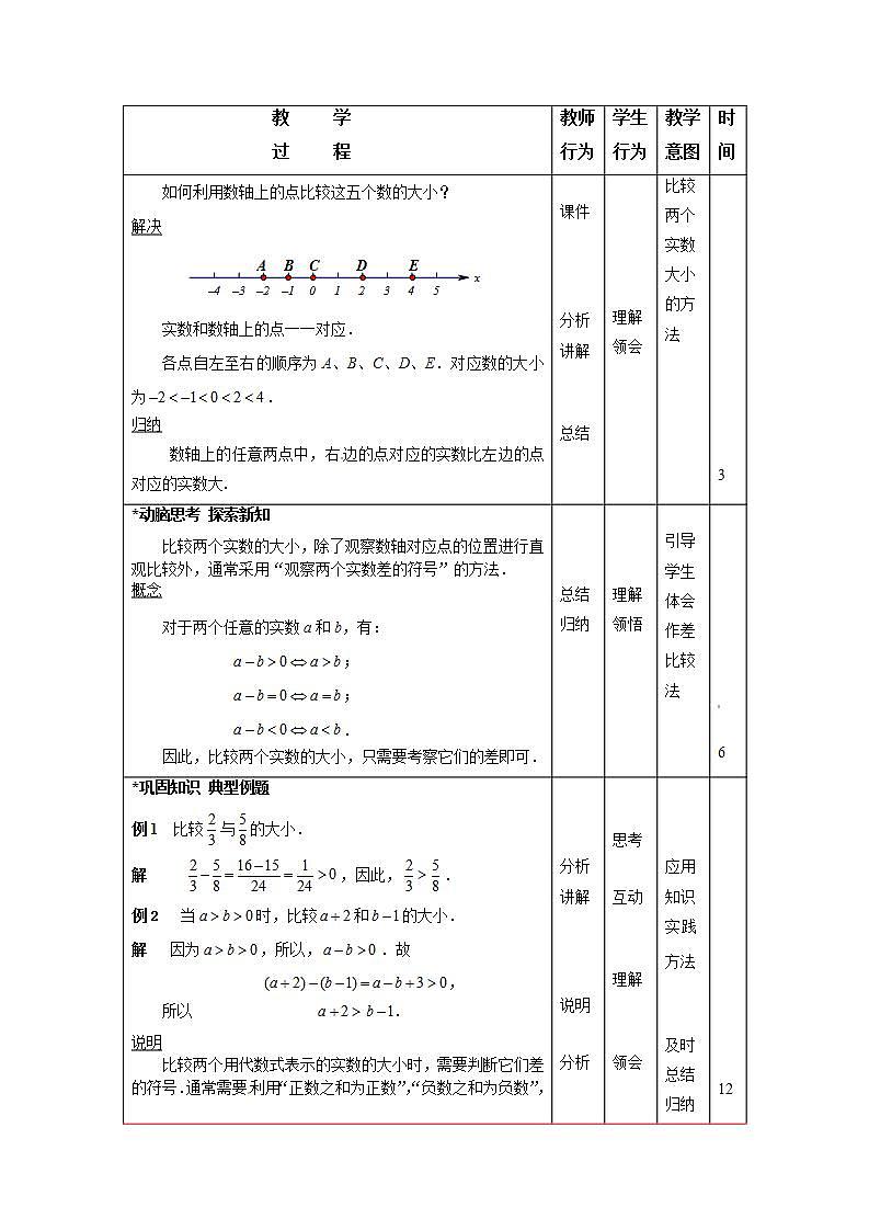 高教版中职数学基础模板上册 2.1 不等式的性质 PPT课件+教案02