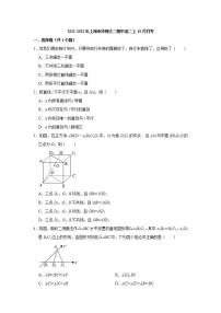 2021-2022年上海市华师大二附中高二上10月月考数学试卷