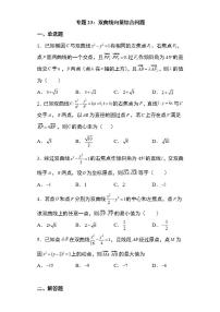 备战2022高考数学圆锥曲线专题23：双曲线向量结合问题19页（含解析）