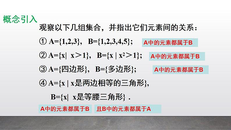人教版新课标A必修一第一章1.1.2集合间的基本关系课件PPT04