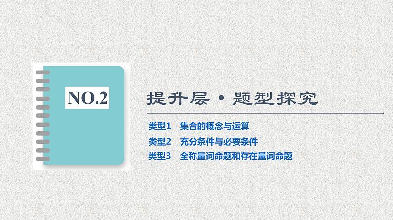 2021-2022学年高中数学新人教A版必修第一册  第1章集合与常用逻辑用语章末综合提升 课件（30张）04
