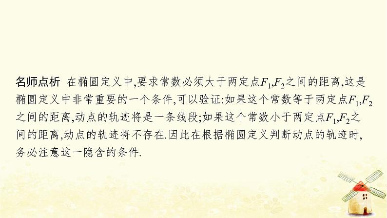 高中数学第三章圆锥曲线的方程3.1.1椭圆及其标准方程课件新人教A版选择性必修第一册第8页