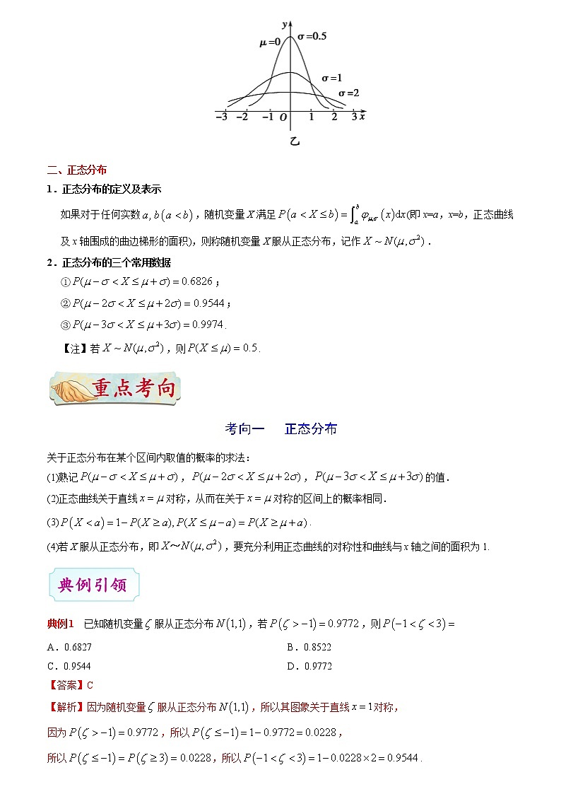 考点55 正态分布-备战2022年高考数学（理）考点一遍过02