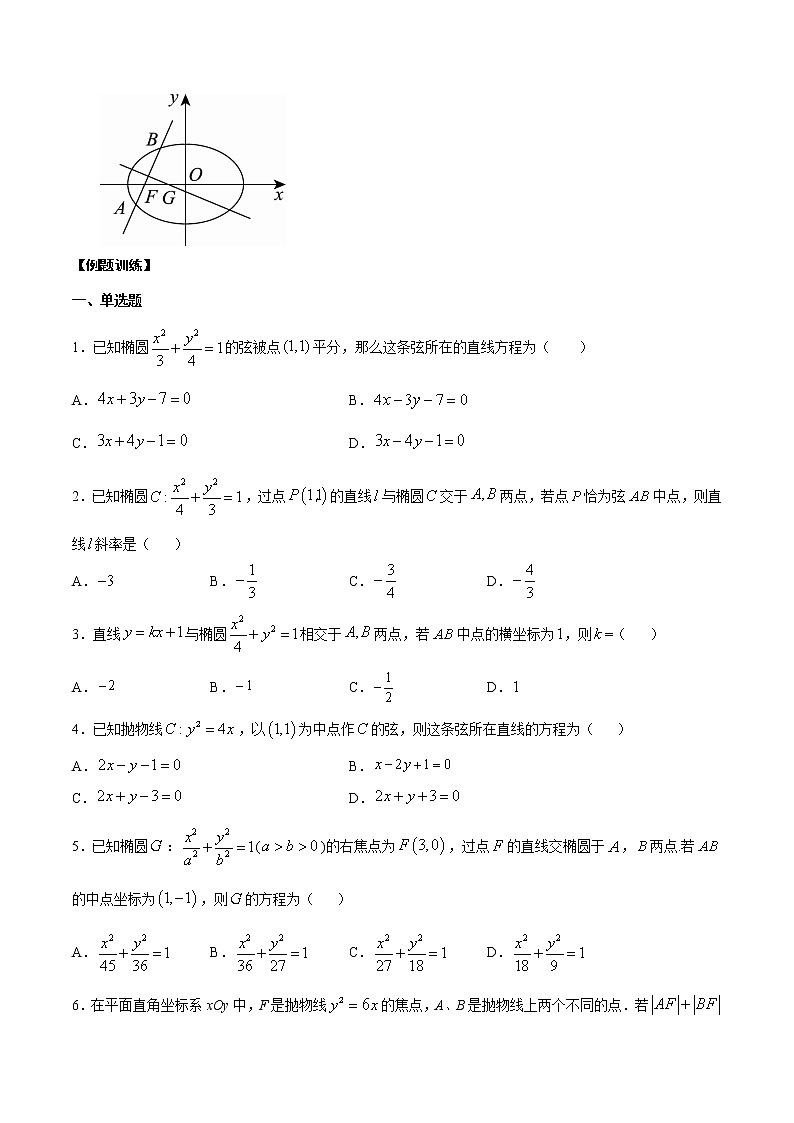 高考一轮复习专题03 圆锥曲线中的中点弦问题(原卷版)第2页