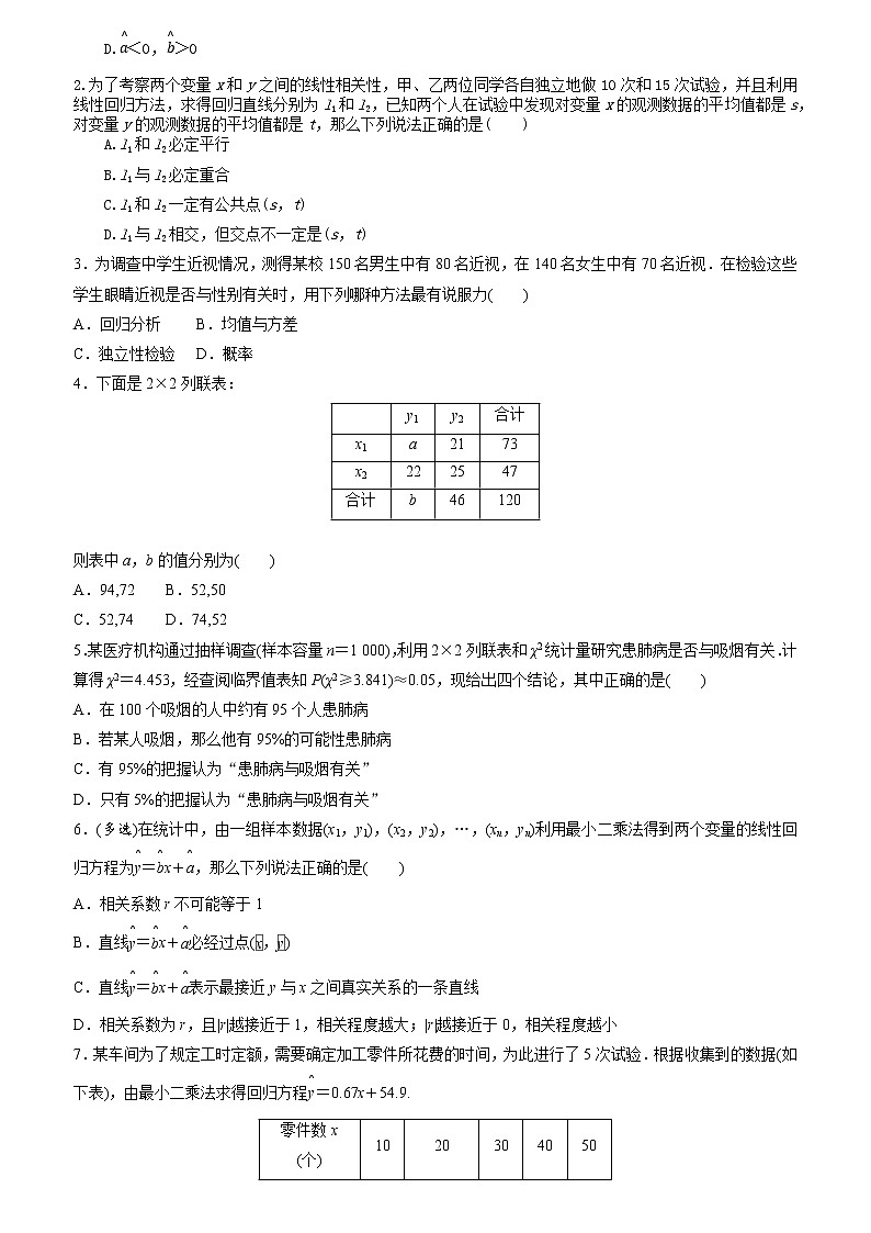 第九章 第三节 变量间的相关关系、统计案例原卷版第3页