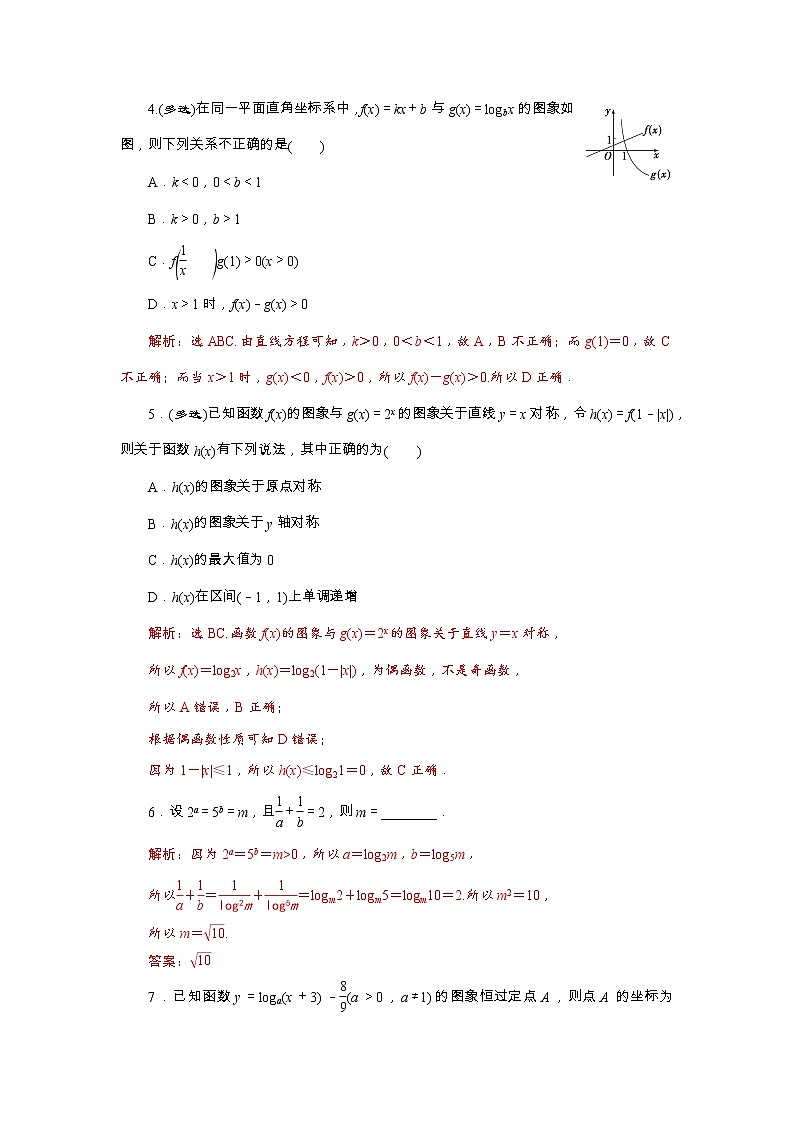 第07讲 对数与对数函数（解析版）练习题02