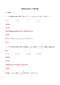 模块综合练01 平面向量-高考数学（理）一轮复习小题多维练（全国通用）（解析版）