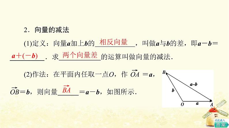 高中数学第6章平面向量及其应用6.2.2向量的减法运算课件新人教A版必修第二册06