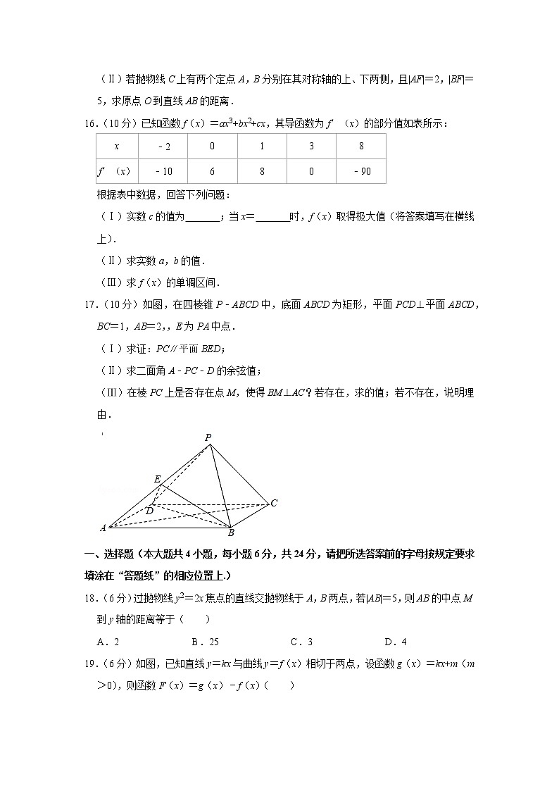 2018-2019学年北京市人大附中高二（上）期末数学试卷03