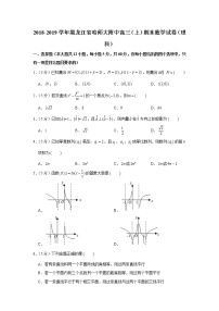 2018-2019学年黑龙江省哈师大附中高三（上）期末数学试卷（理科）